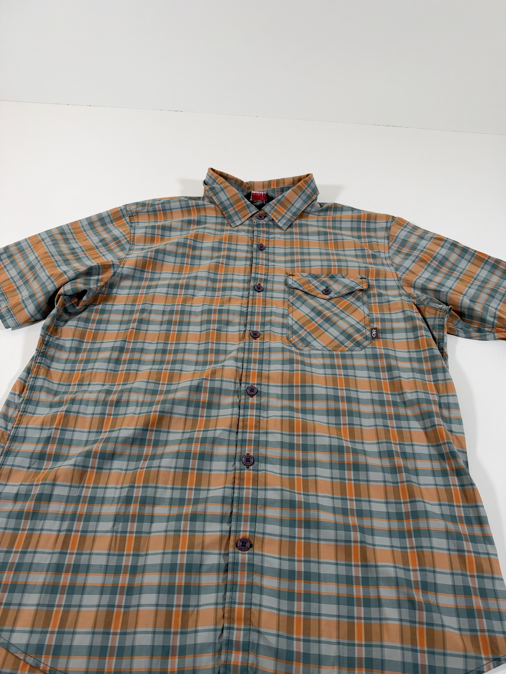 Outdoor Research Porter Shirt Mens XL Multicolor Plaid Short Sleeve Button Up